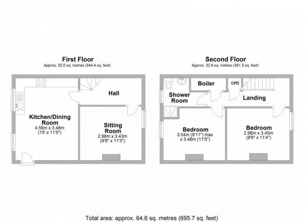 Floorplan for Oxford Street,  Leamington Spa, CV32