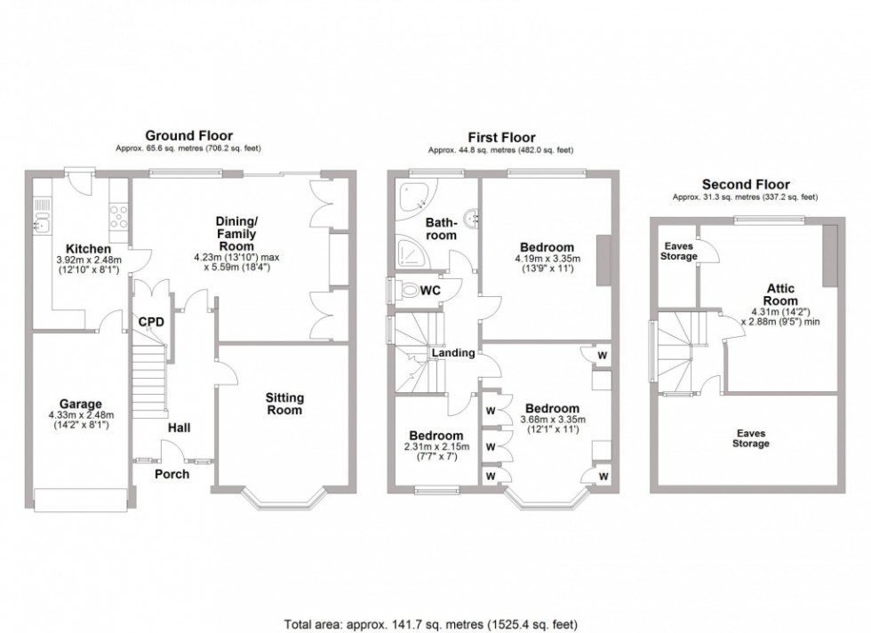 Floorplan for Highland Road,  Leamington Spa, CV32