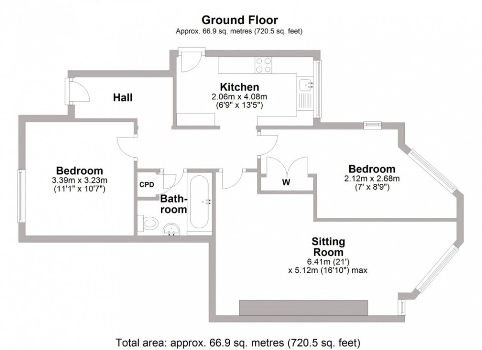 Floorplan for Beauchamp House Beauchamp Hill,  Leamington Spa, CV32