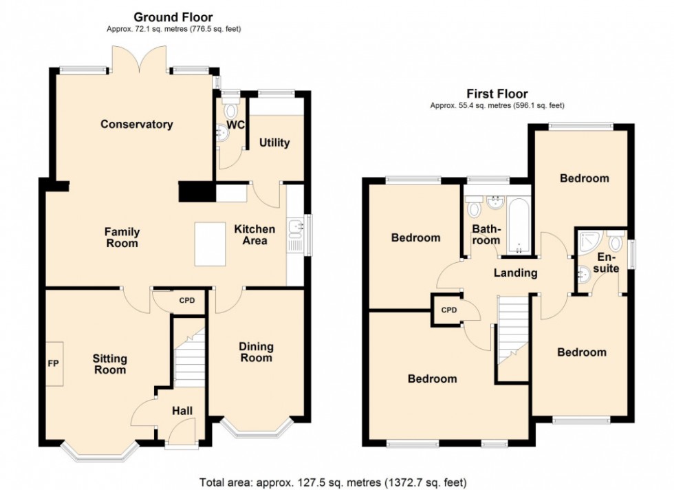 Floorplan for Rosewood Crescent,  Leamington Spa, cv32