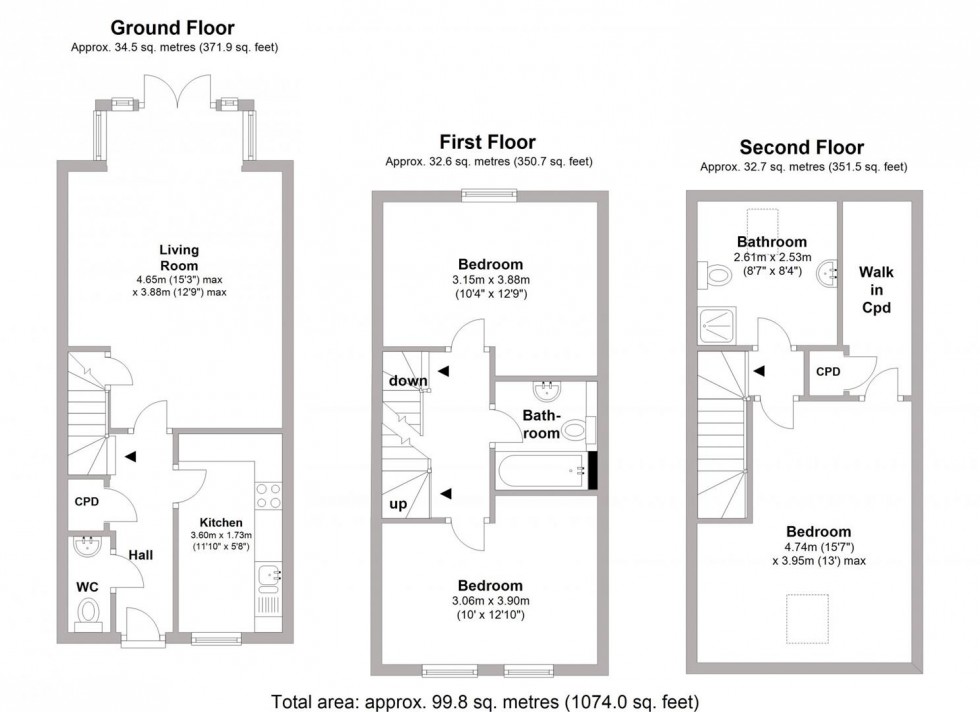 Floorplan for South View Road, Leamington Spa