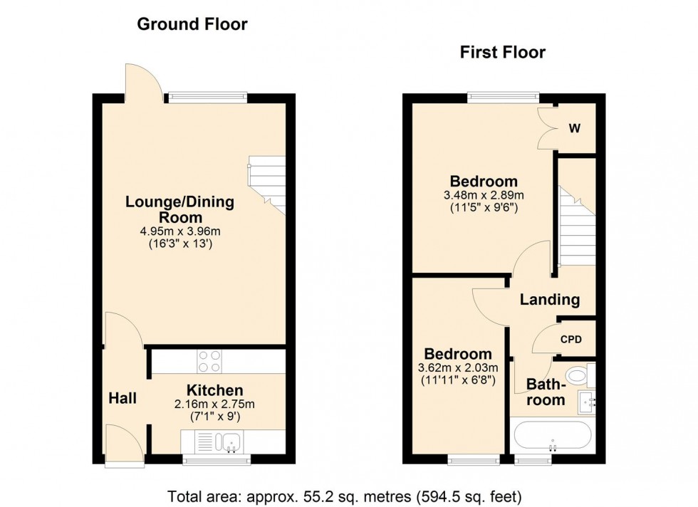 Floorplan for The Spinney, Southam