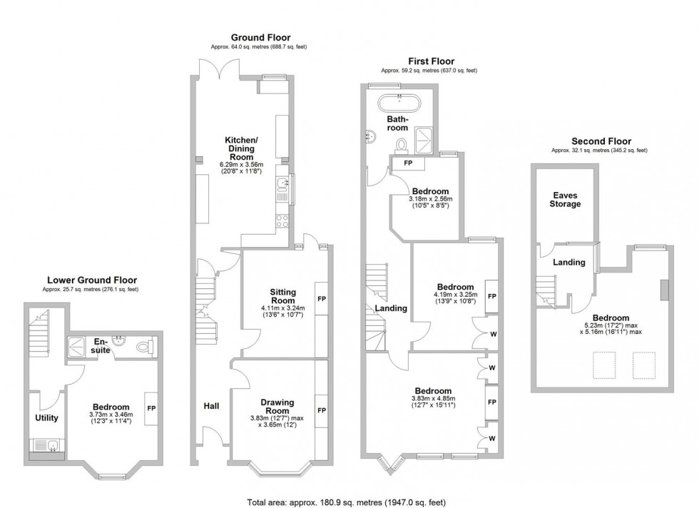 Floorplan for Greatheed Road, Leamington Spa
