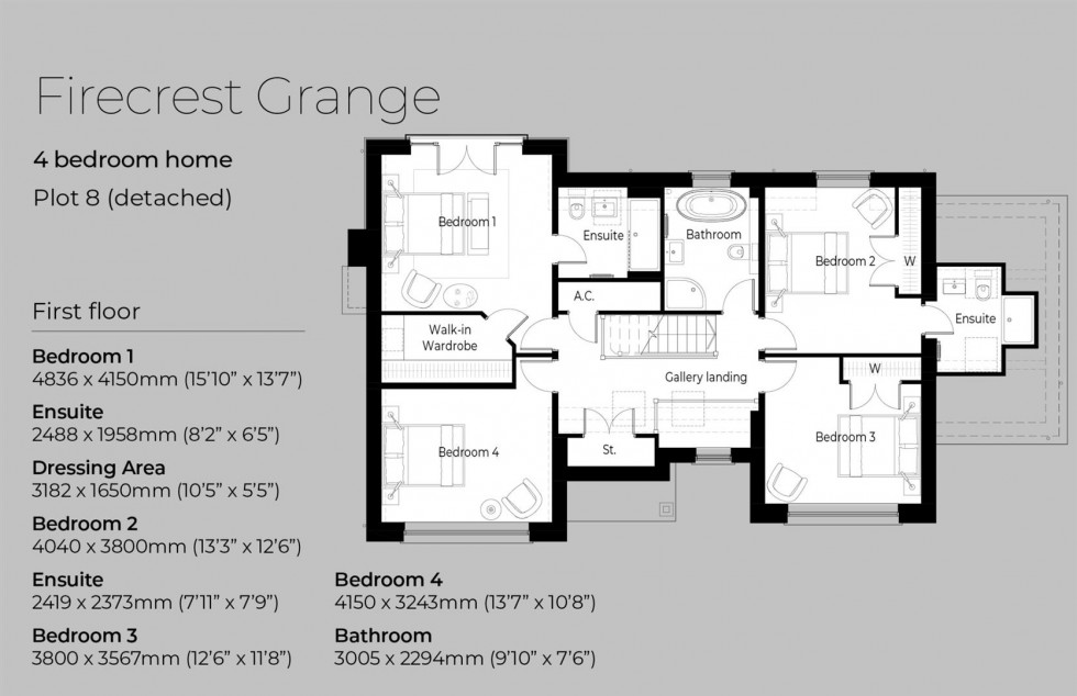 Floorplan for Firecrest Grange, Owlswick, Owlswick