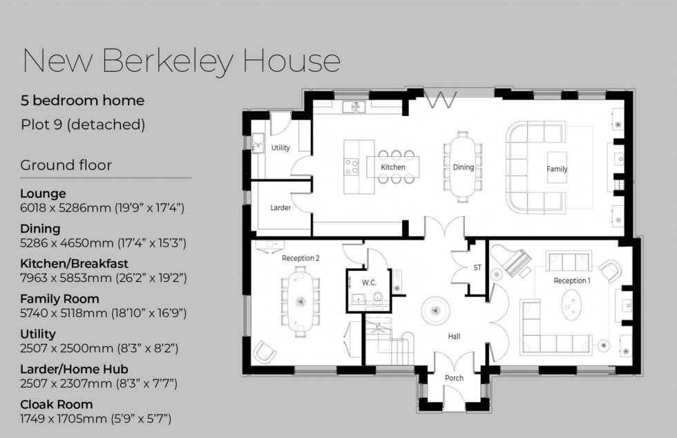 Floorplan for New Berkeley House, Owlswick, Owlswick