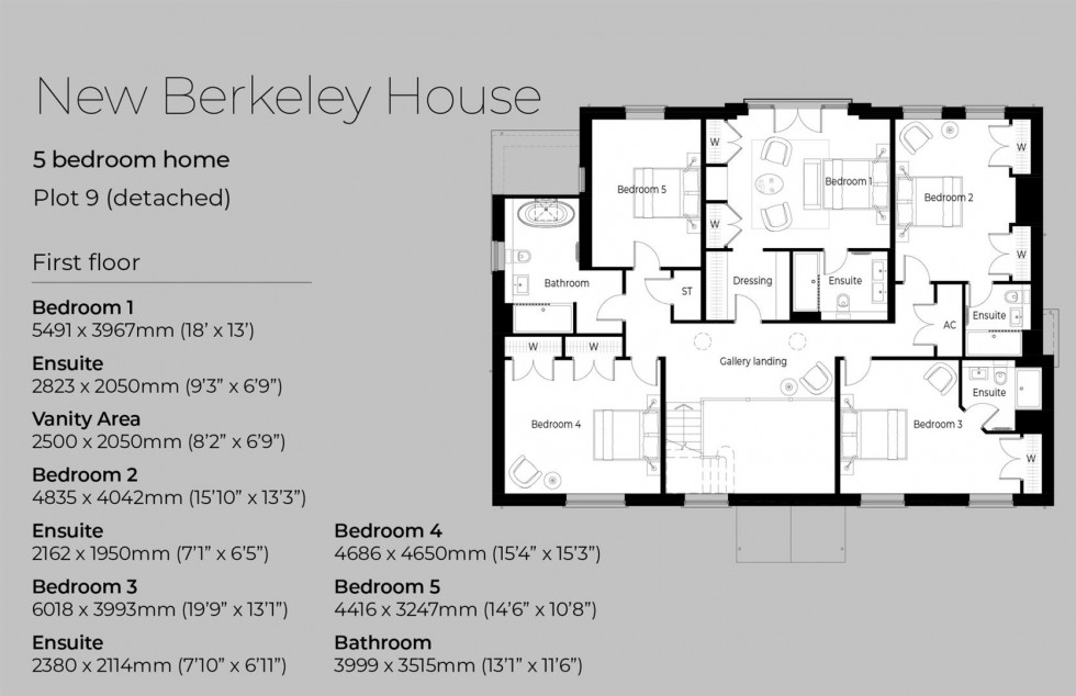 Floorplan for New Berkeley House, Owlswick, Owlswick