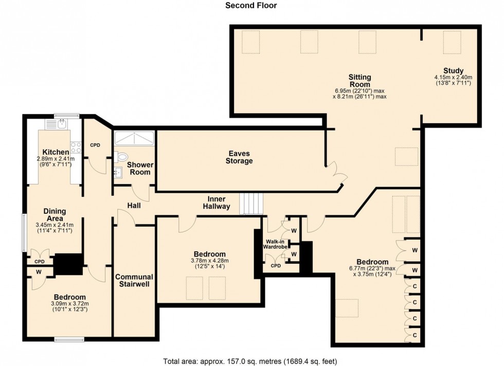 Floorplan for Guys Cliffe Avenue, Leamington Spa