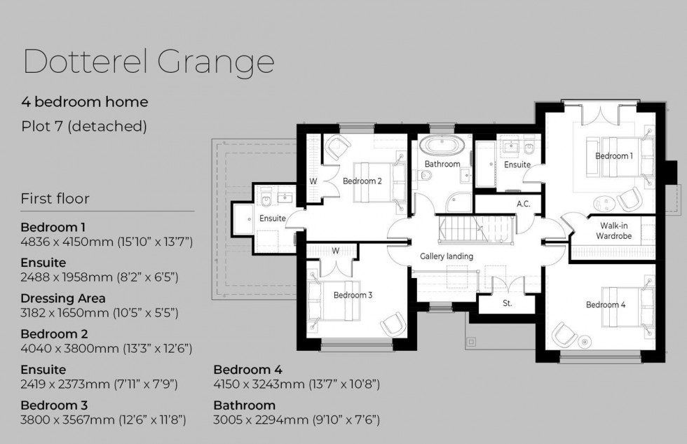 Floorplan for Dotterell Grange, Owlswick, Owlswick