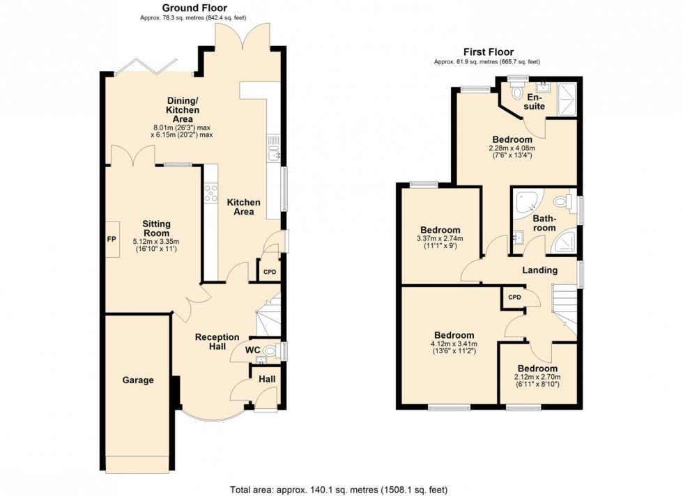 Floorplan for Godfrey Close, Leamington Spa