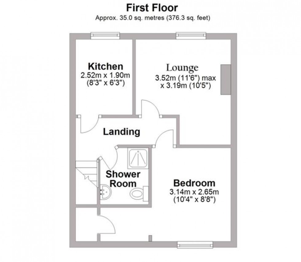 Floorplan for Binswood Street, Leamington Spa