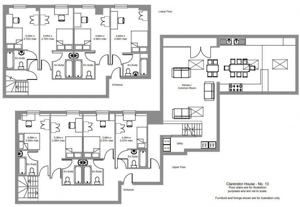 Floorplan for 1-2 Clarendon Square, Leamington Spa