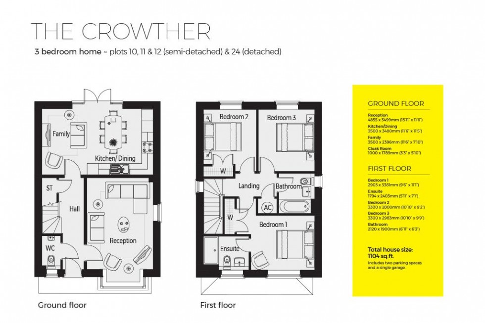 Floorplan for Plot 11 Coopers Chase, Leckhampton Lane, Shurdington