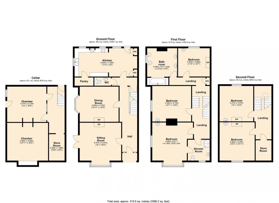 Floorplan for Avenue Road, Leamington Spa