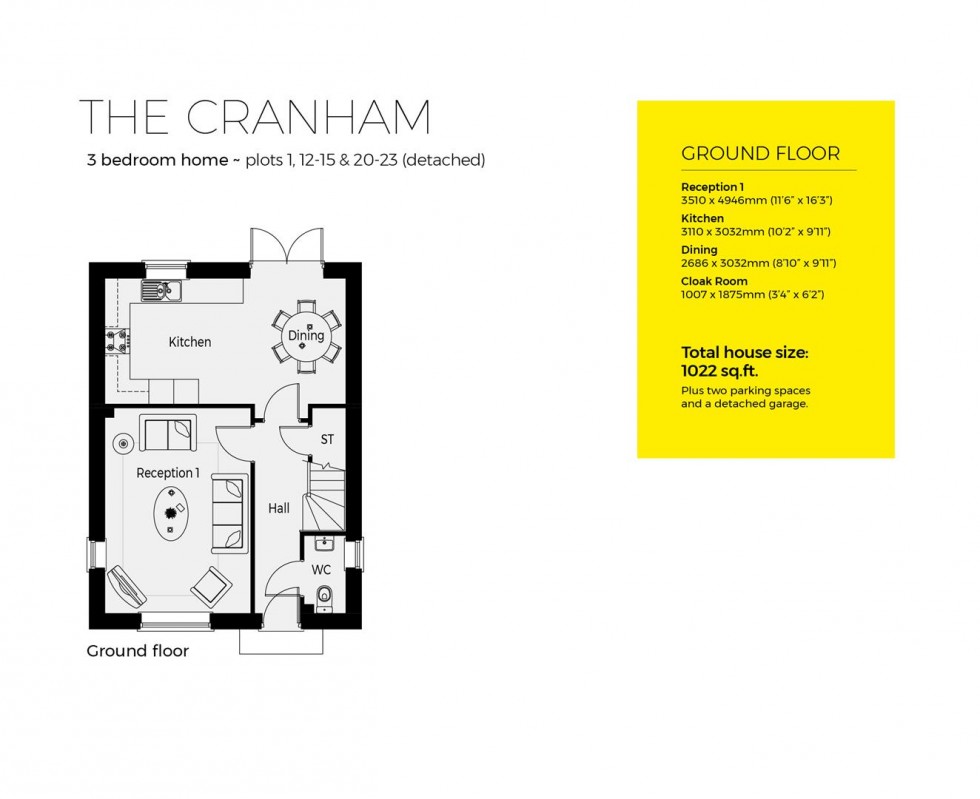 Floorplan for Plot 13, Crickley Fields, Brockworth