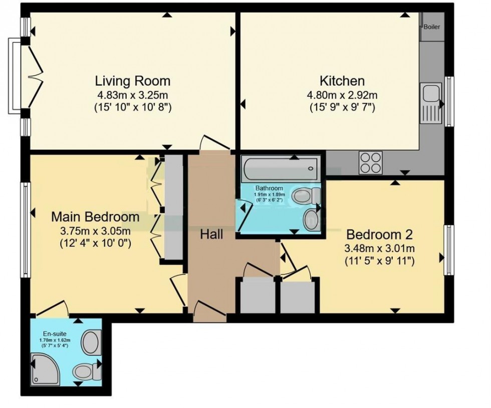 Floorplan for Cobham Green, Whitnash, Leamington Spa