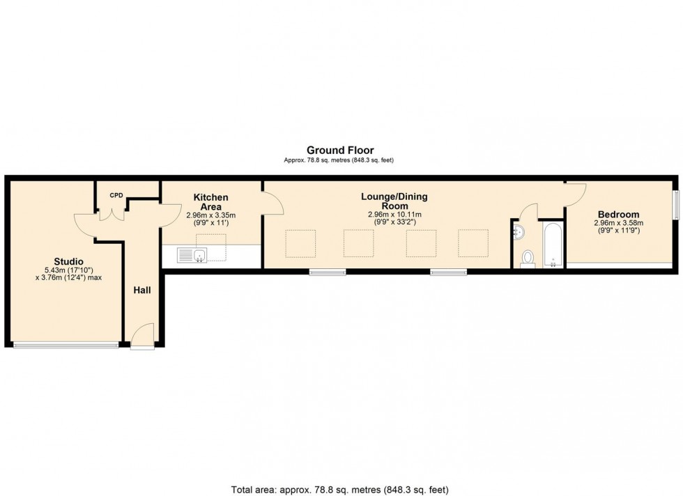 Floorplan for The Old Walled Garden, Compton Verney, Warwick