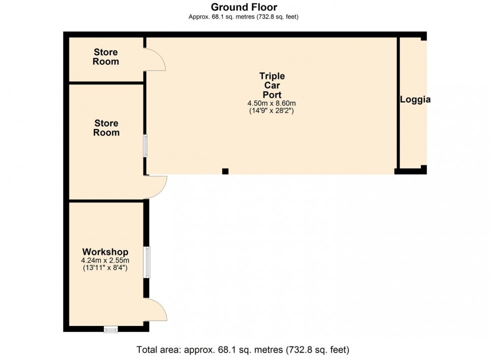 Floorplan for The Old Walled Garden, Compton Verney, Warwick