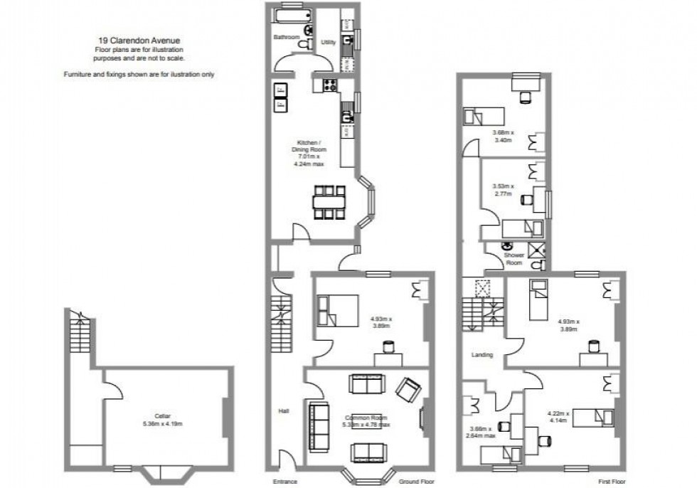 Floorplan for Clarendon Avenue, Leamington Spa