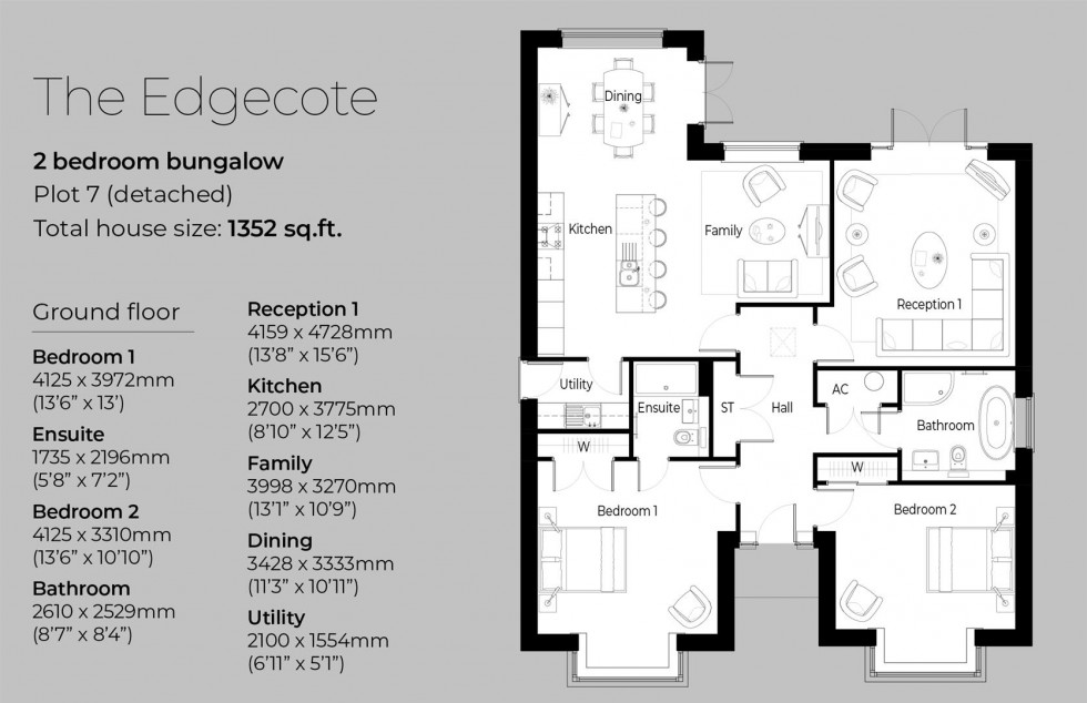 Floorplan for Plot 7, The Edgcote, Maypole Place, Evesham