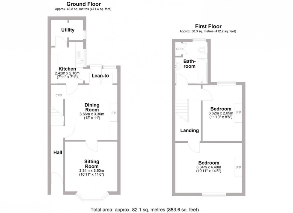 Floorplan for Glebe Place, Leamington Spa