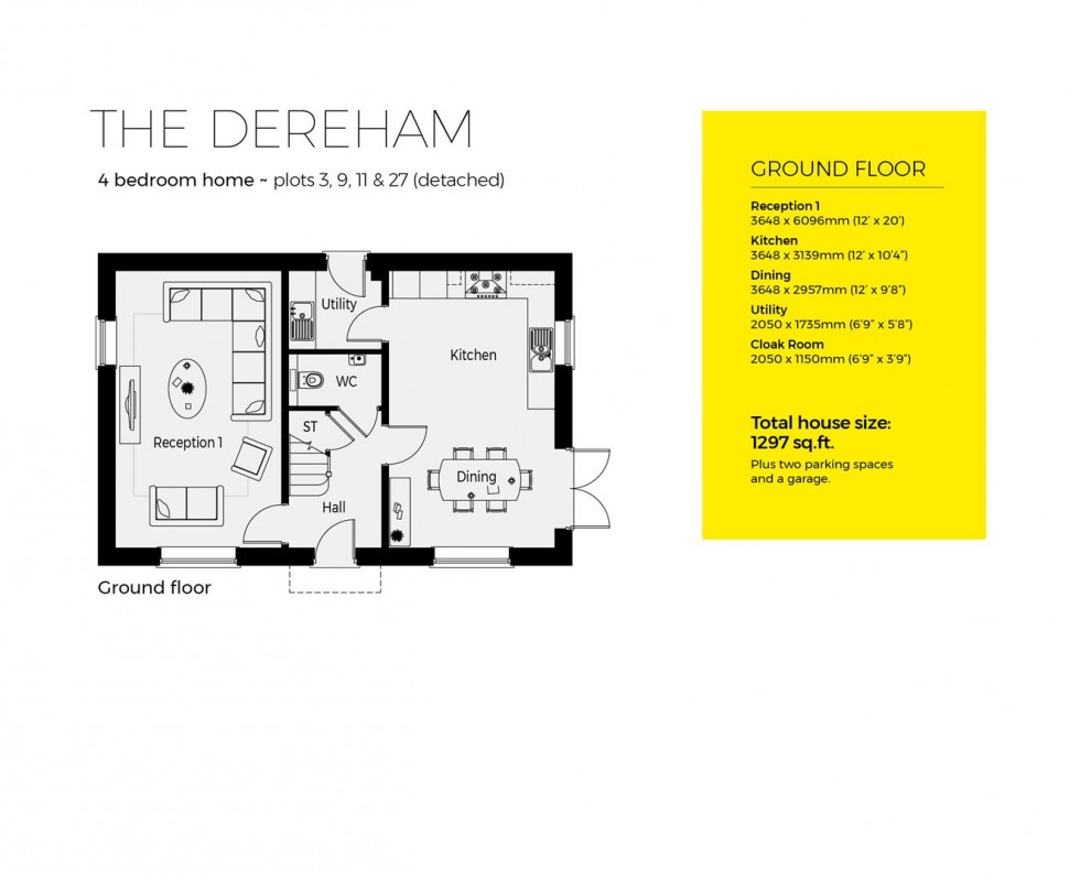 Floorplan for Plot 3, Crickley Fields, Brockworth