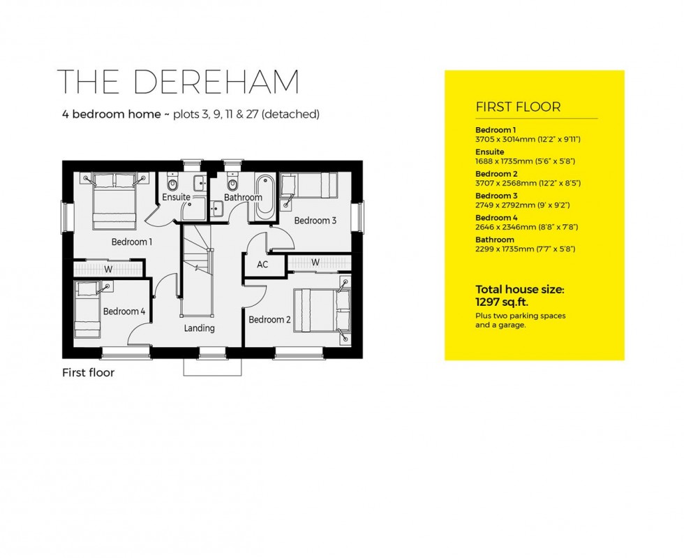 Floorplan for Plot 3, Crickley Fields, Brockworth