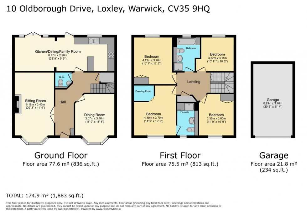 Floorplan for Oldborough Drive, Loxley, Warwick