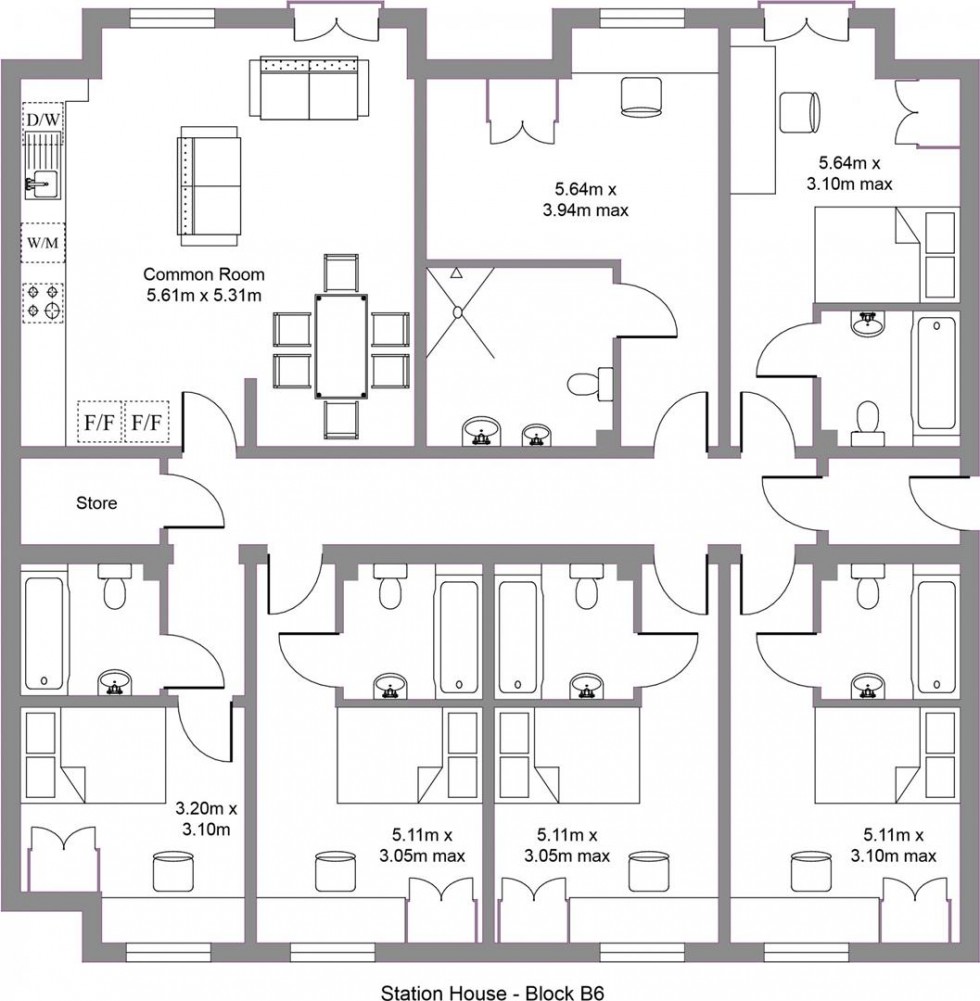 Floorplan for station House, Old Warwick Road, Leamington Spa