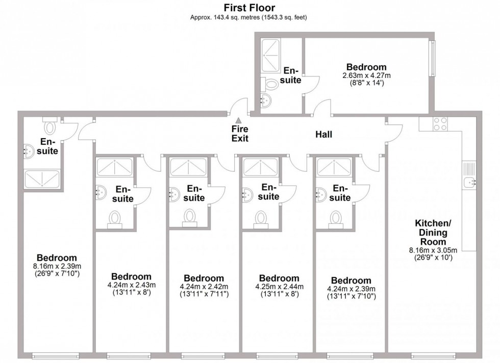 Floorplan for 3, 79 Bedford Street, Leamington Spa