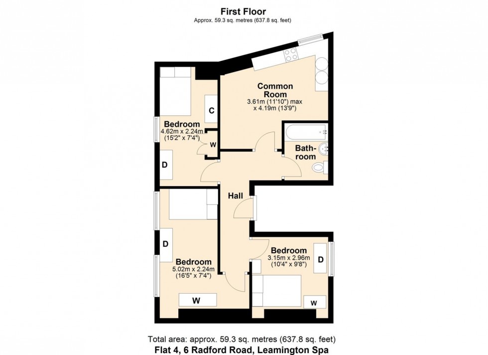 Floorplan for 6 Radford Road, Leamington Spa