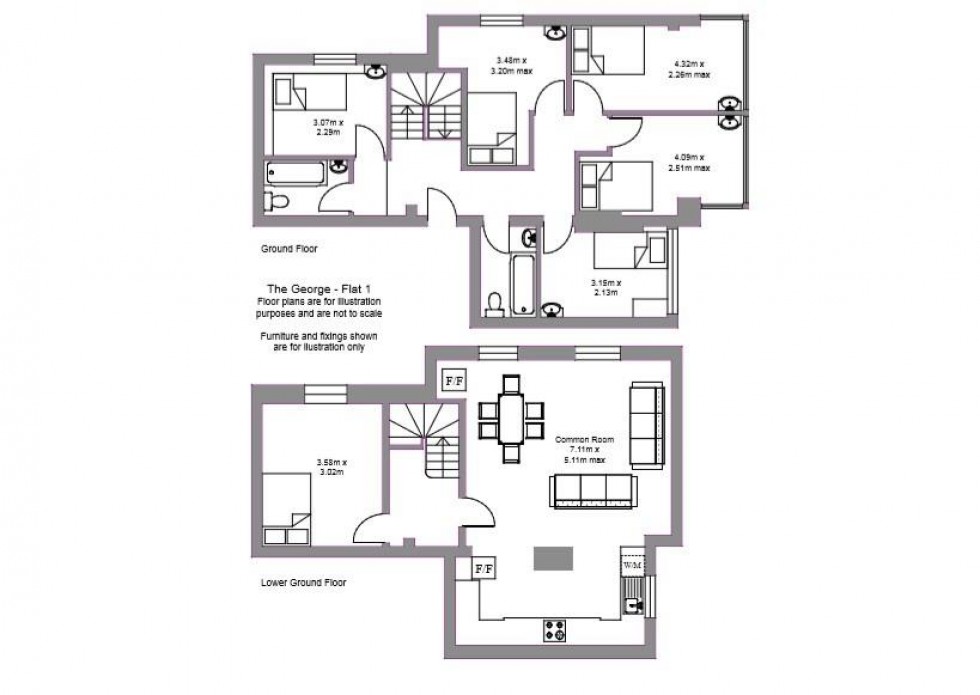 Floorplan for George Street, Leamington Spa