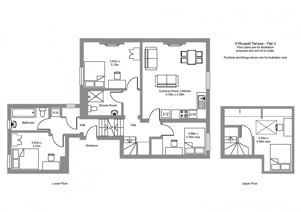 Floorplan for 61, Russell Terrace, Leamington Spa