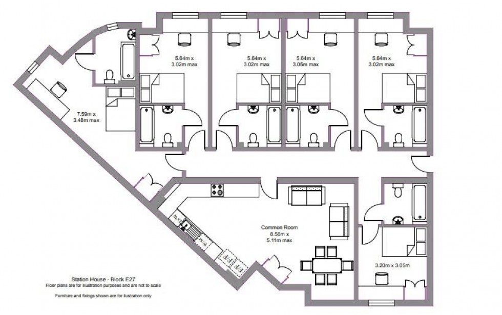 Floorplan for E27, Station House, Old Warwick Road, Leamington Spa