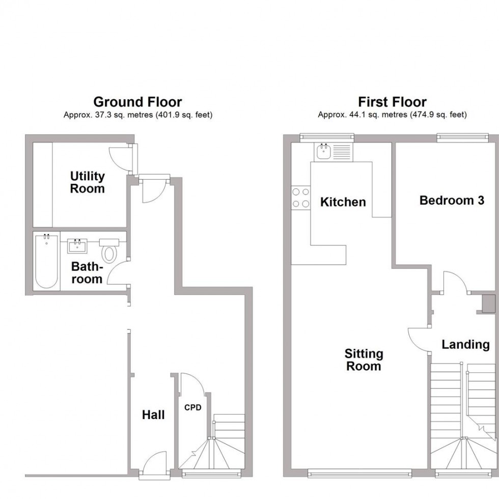 Floorplan for Barrowfield Lane, Kenilworth