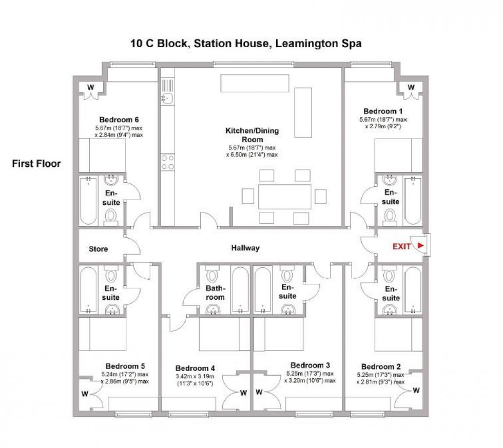 Floorplan for Station House, Old Warwick Road, Leamington Spa