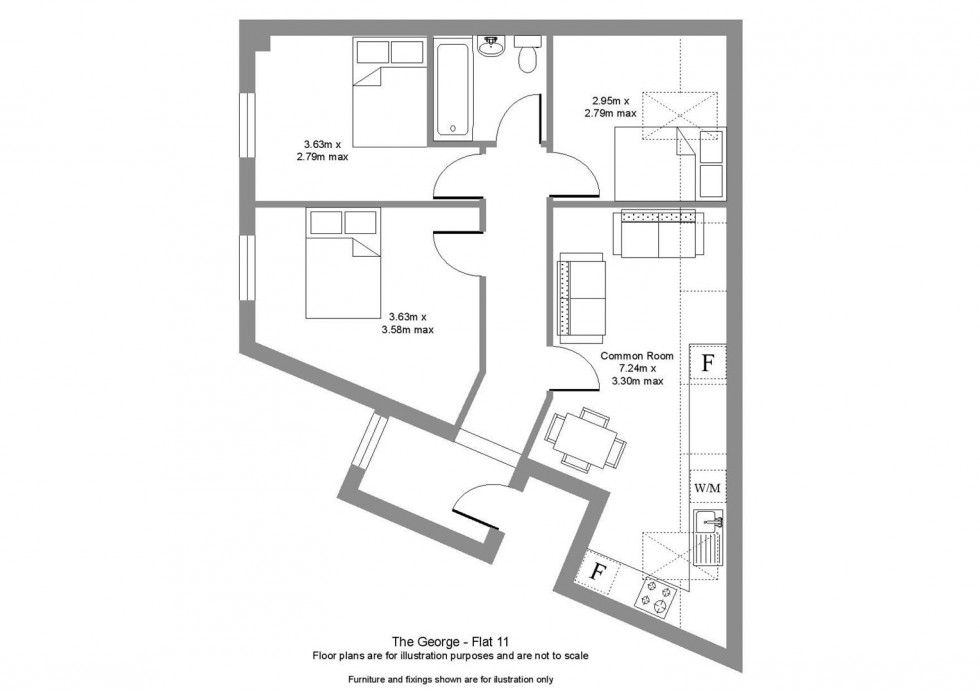 Floorplan for George Street, Leamington Spa