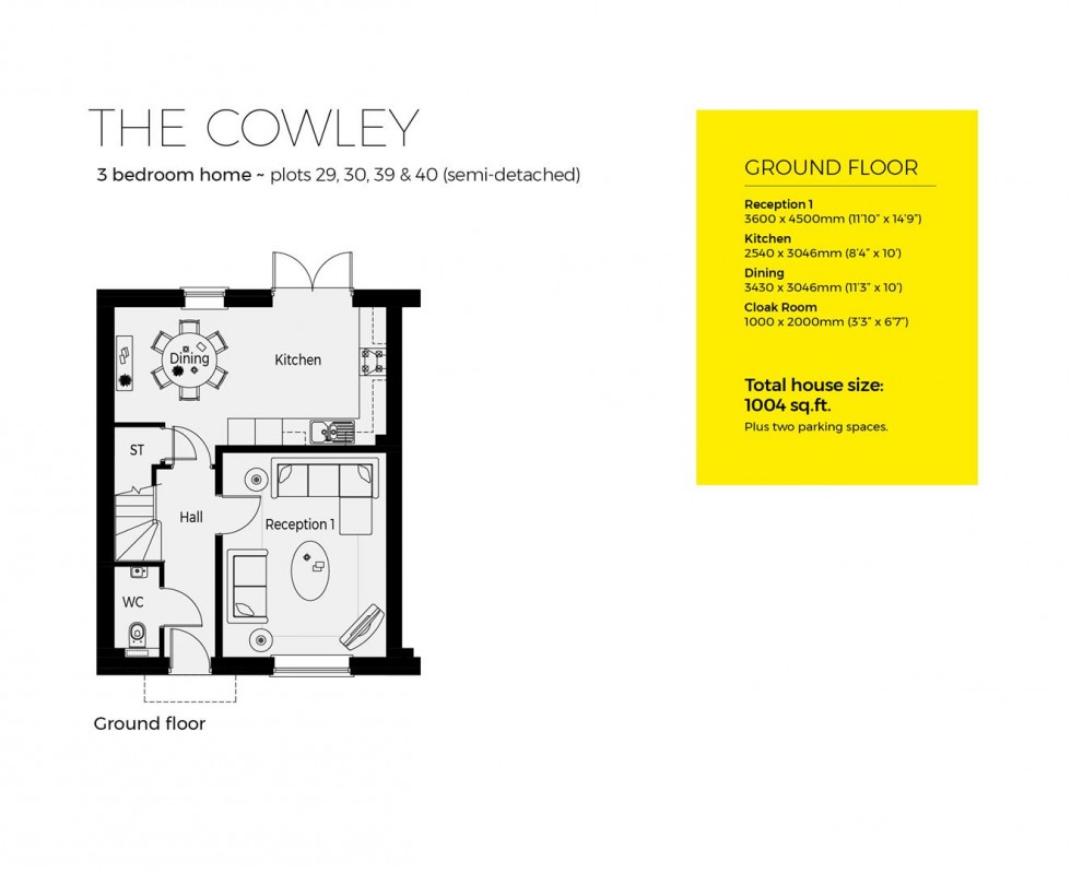 Floorplan for Plot 40, The Cowley, Crickley Fields, Brockworth