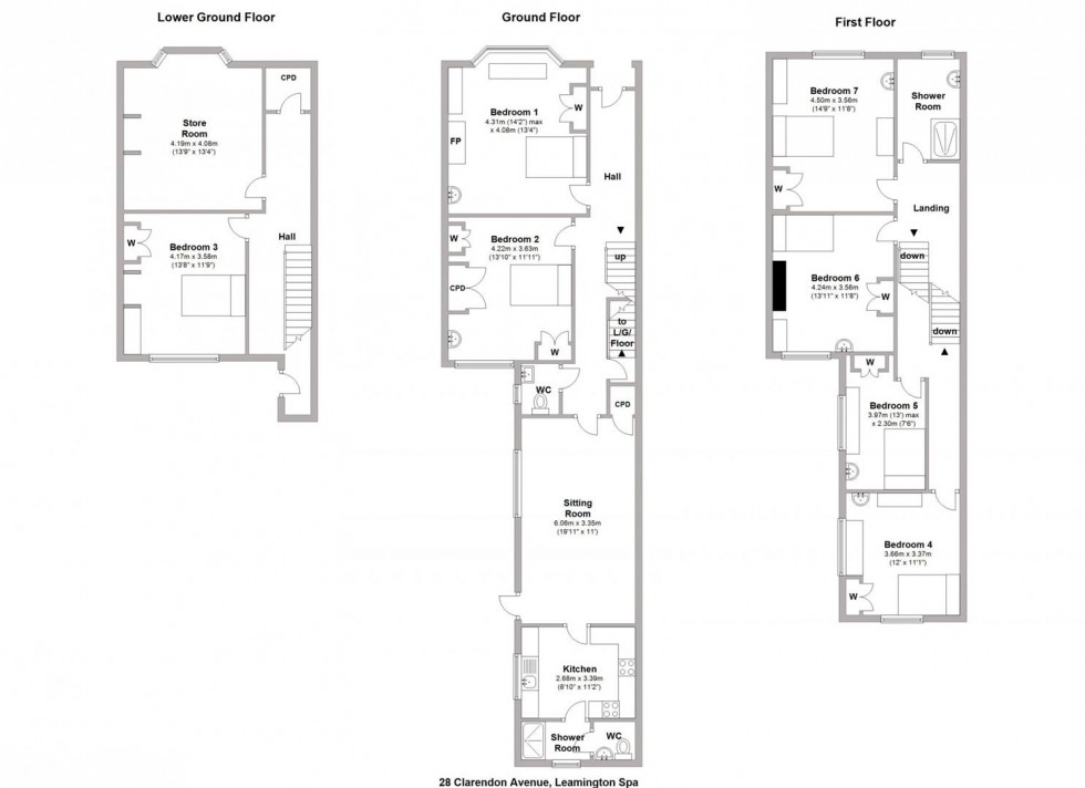 Floorplan for 28, Clarendon Avenue, Leamington Spa