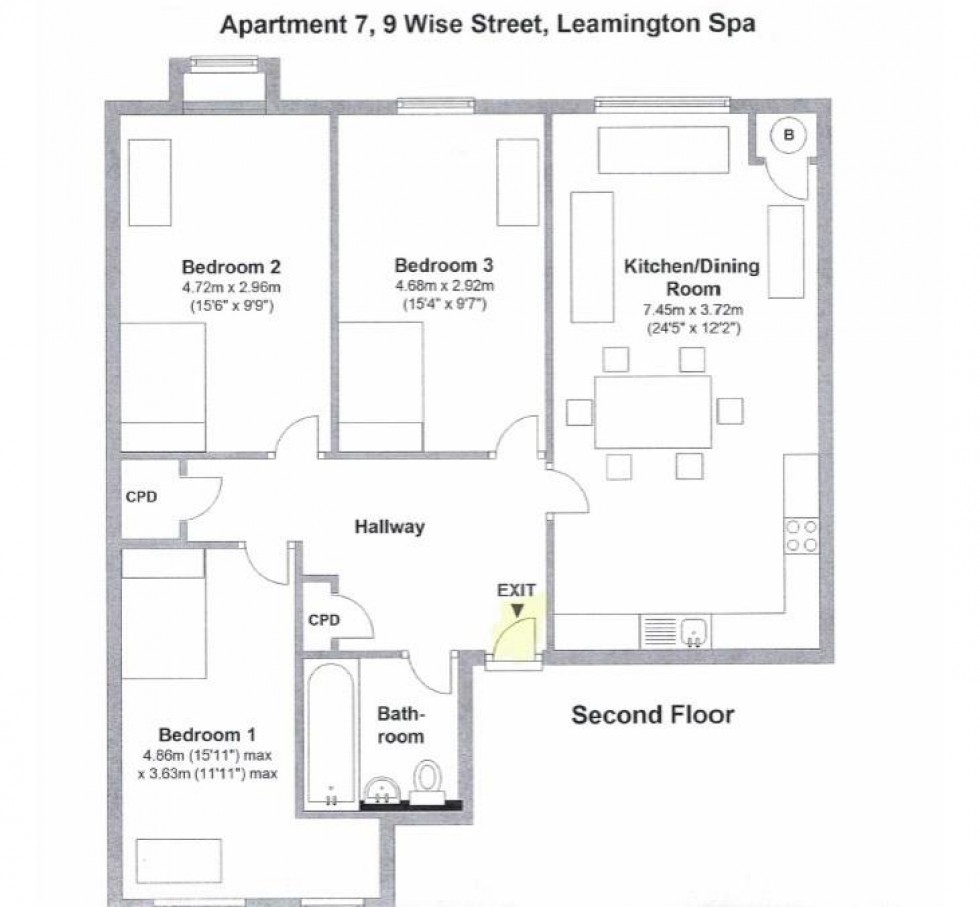 Floorplan for 9 Wise Street, Leamington Spa