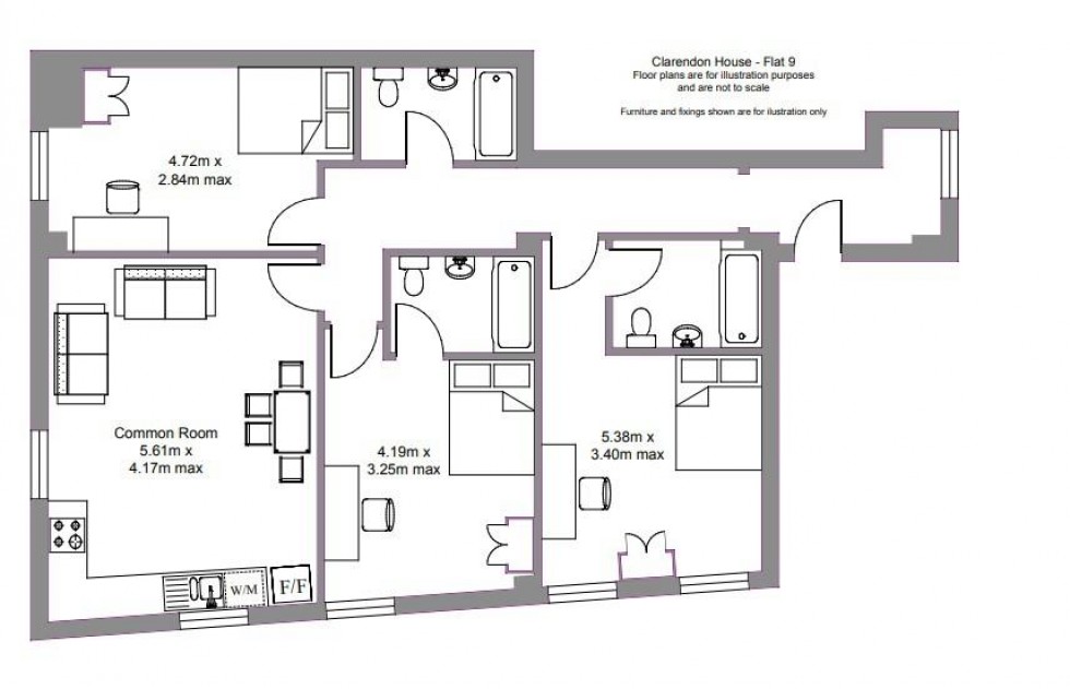 Floorplan for Clarendon Square, Leamington Spa