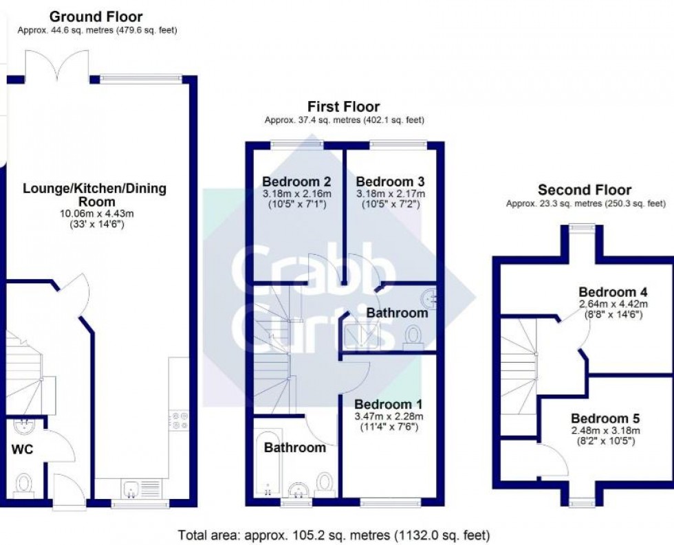 Floorplan for New Street, Leamington Spa