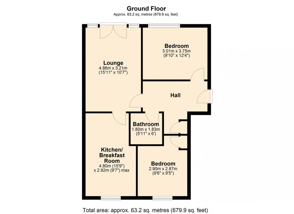 Floorplan for Cobham Green, Whitnash, Leamington Spa