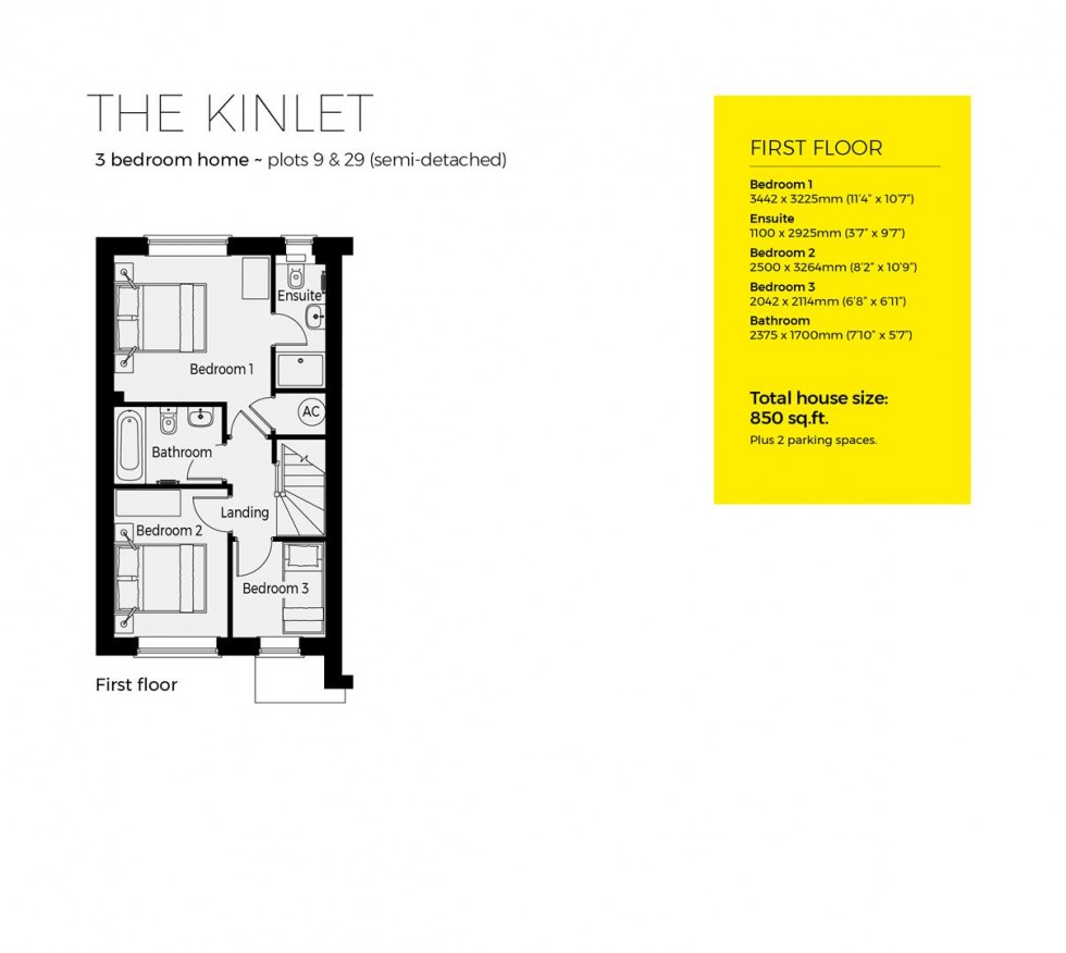 Floorplan for Plot 9, The Kinlet, Ambridge Fields, Inkberrow