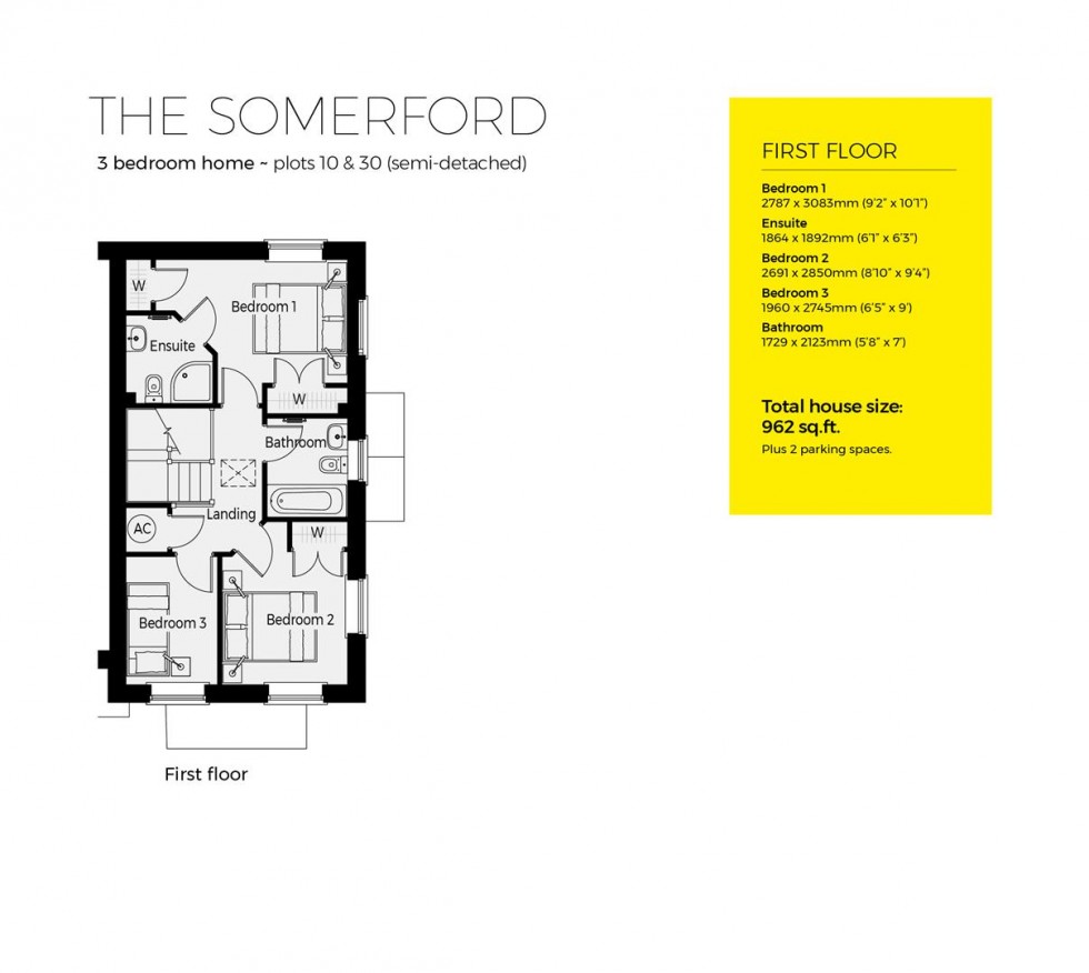 Floorplan for Plot 10, The Somerford,  Ambridge Fields, Inkberrow
