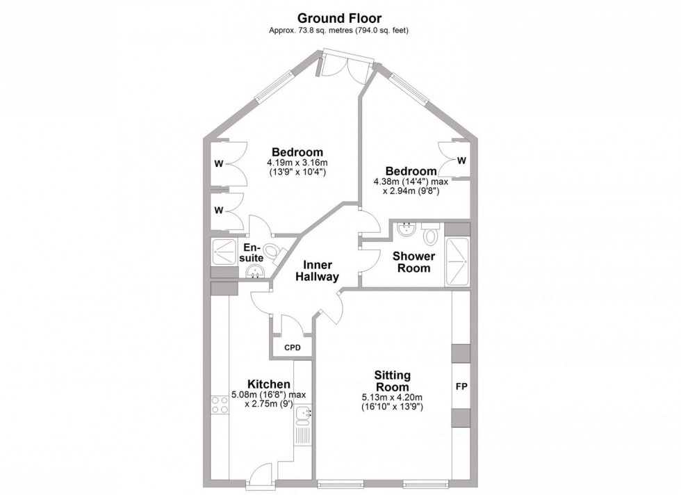 Floorplan for Portland Place West, Leamington Spa