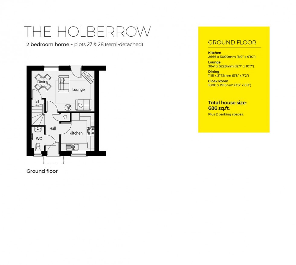 Floorplan for Plot 28, The Holberrow, Ambridge Fields, Inkberrow