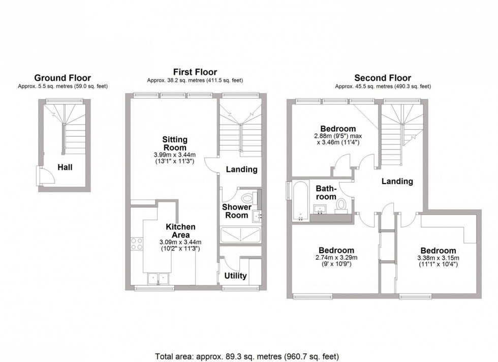 Floorplan for Barrowfield Lane, Kenilworth