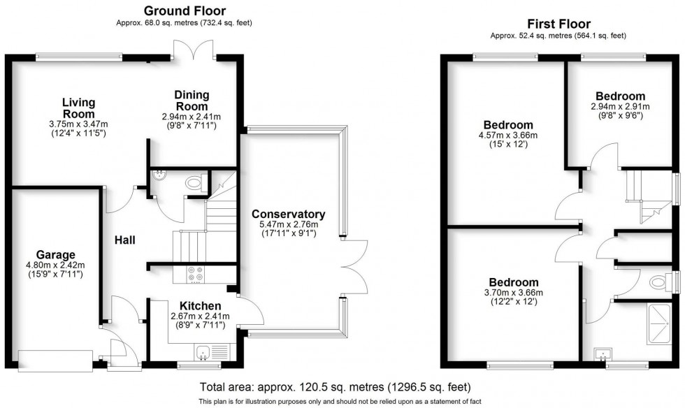 Floorplan for Brunel Close, Whitnash, Leamington Spa