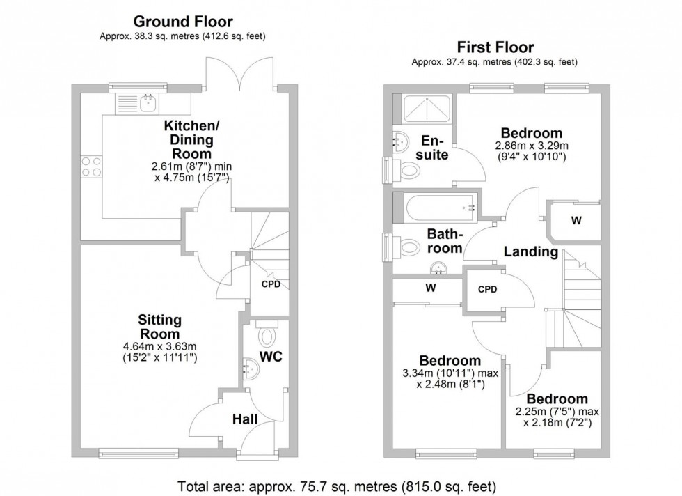 Floorplan for Ropeway, Southam