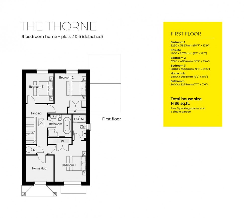 Floorplan for Plot 6, The Thorne,  Ambridge Fields, Inkberrow